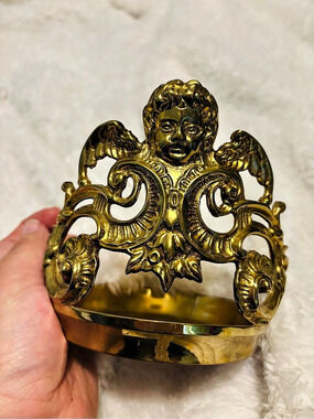 Gold Cherub Decorative Catchall Tray
